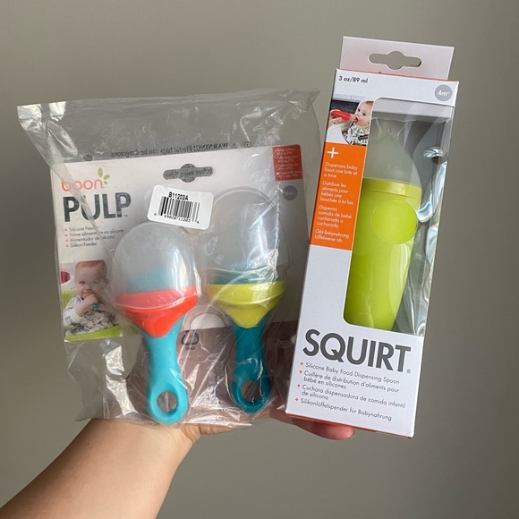 BNIB Baby Feeding Bundle: Boon SQUIRT & PULP Feeder Set, Blue/Green - Picture 8 of 14